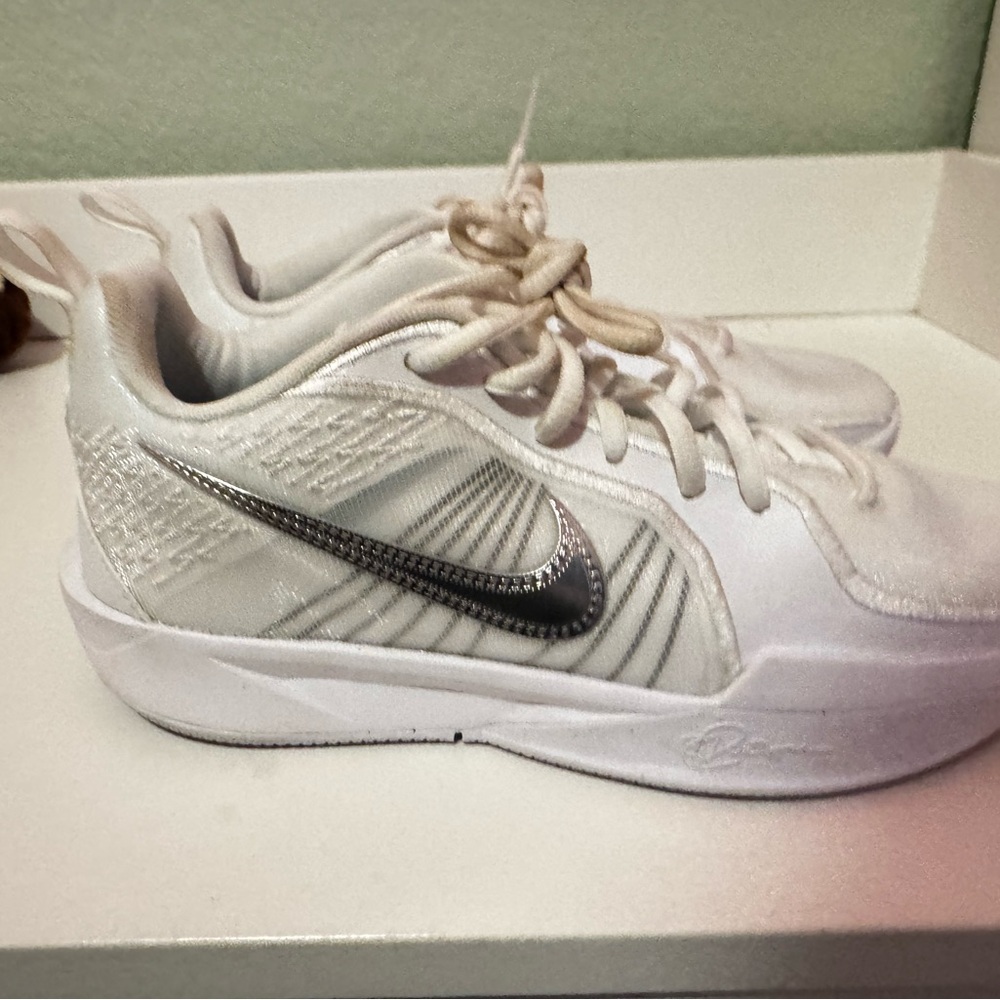Nike White Athletic Shoes with Mesh Upper - Picture 2 of 3